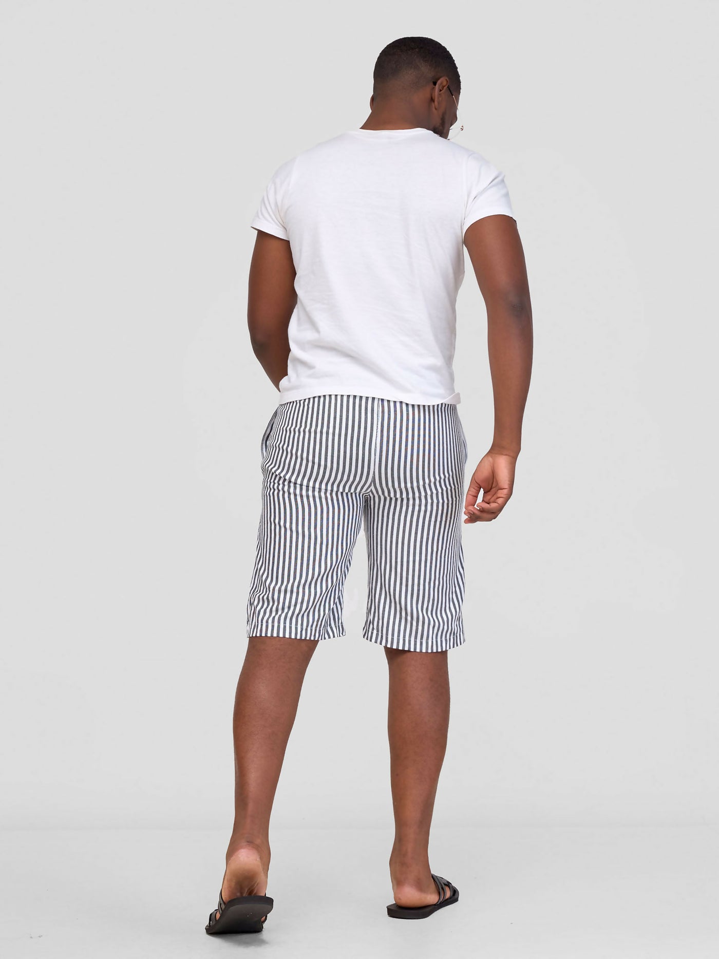 Liquid Lemn Mistari Kikoy Summer Striped Short - Grey - Shopzetu