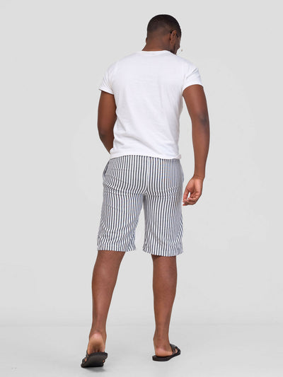 Liquid Lemn Mistari Kikoy Summer Striped Short - Grey - Shopzetu