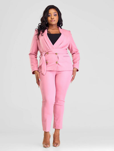 Miss Kerre Fashions Zing Tux Ladies Suit - Pink - Shopzetu