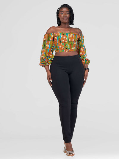 Tayari Fashion House Kilele Crop Top - Yellow - Shopzetu