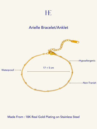 Her Essence Waterproof Arielle Bracelet/Anklet - Gold - Shopzetu