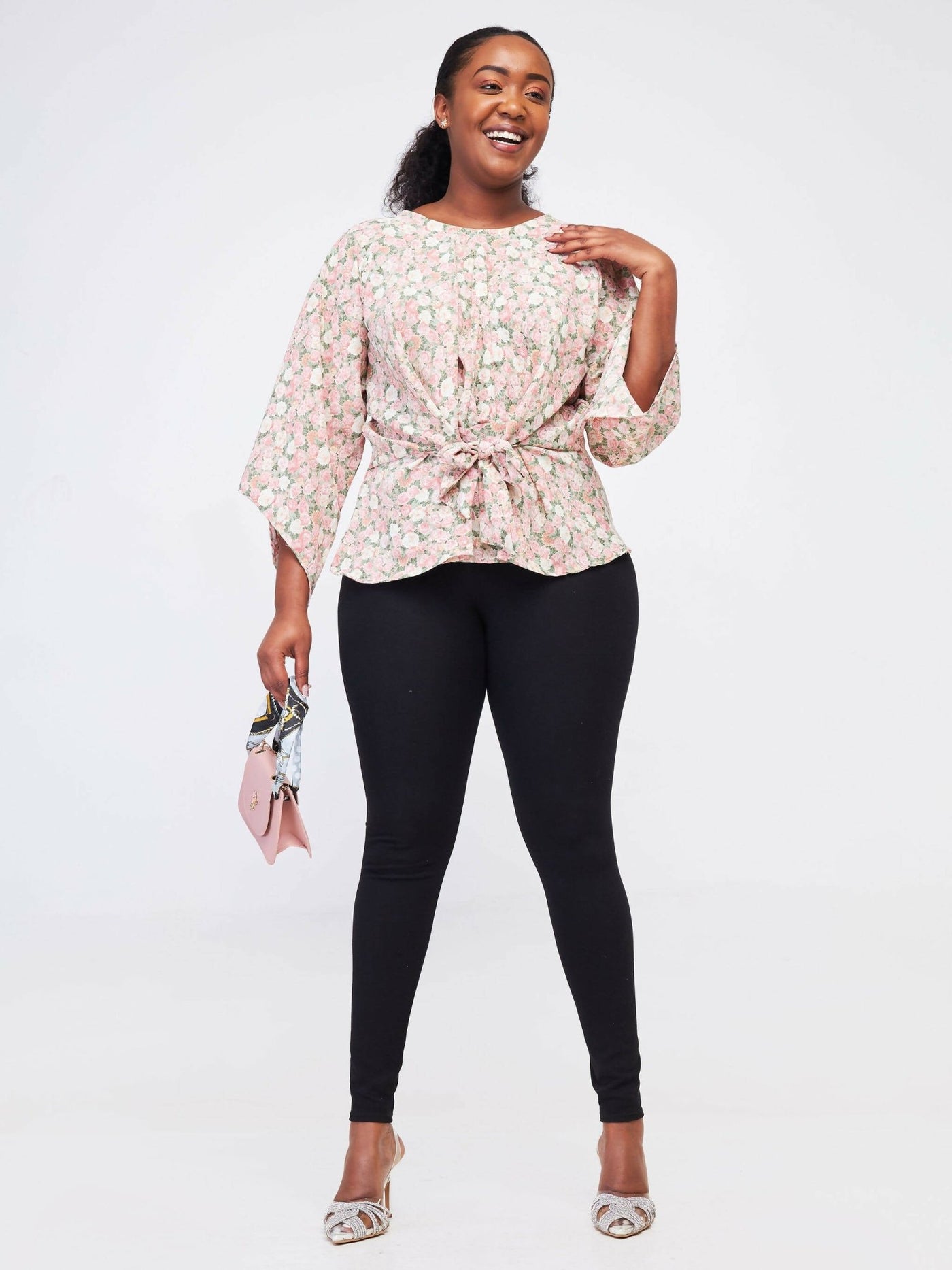 Silk House Collection Kezia - Pink Floral Print - Shopzetu