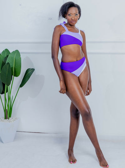 Shells Attic Swimwear Suit Bikini - Purple - Shopzetu