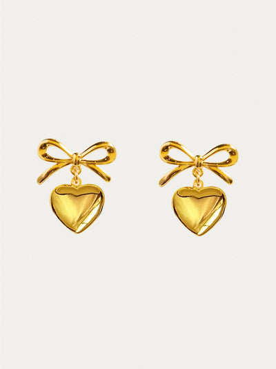 Her Essence Non Tarnish Bow Affair Earring - Gold - Shopzetu