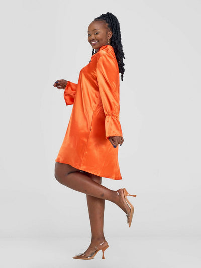 Kilele Collection Subira Shift Dress - Orange - Shopzetu