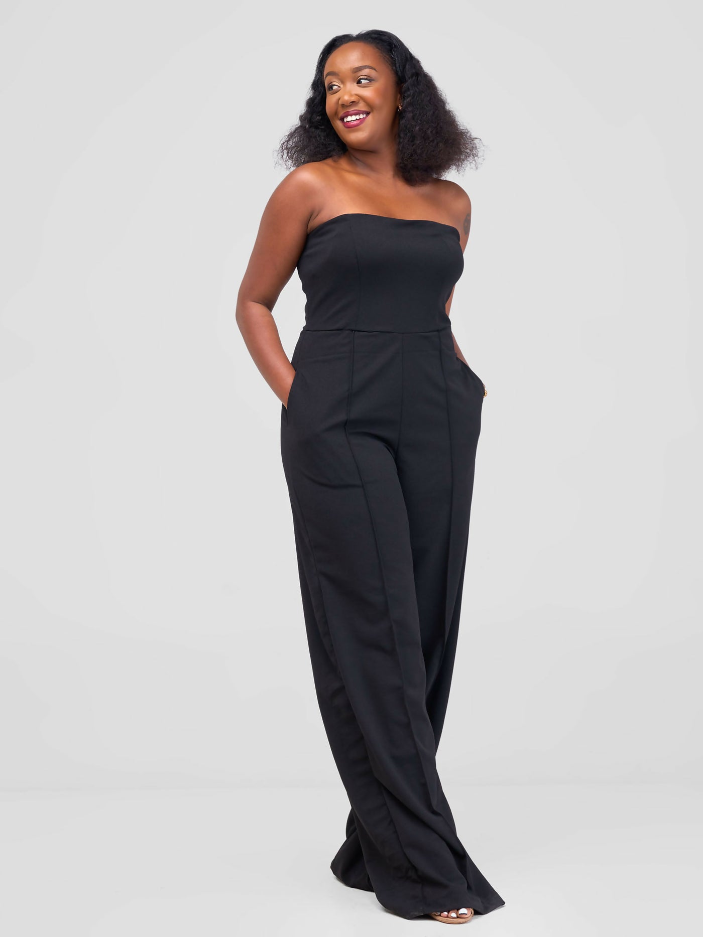 La Flor Apparel Viola Strapless Jumpsuit - Black