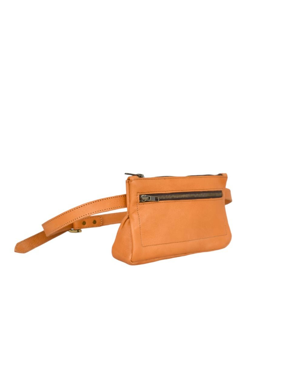 Sianto Leather Hip Bag - Brown - Shopzetu