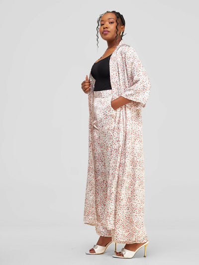 Tuli Lati Kimono - Off White Print - Shopzetu