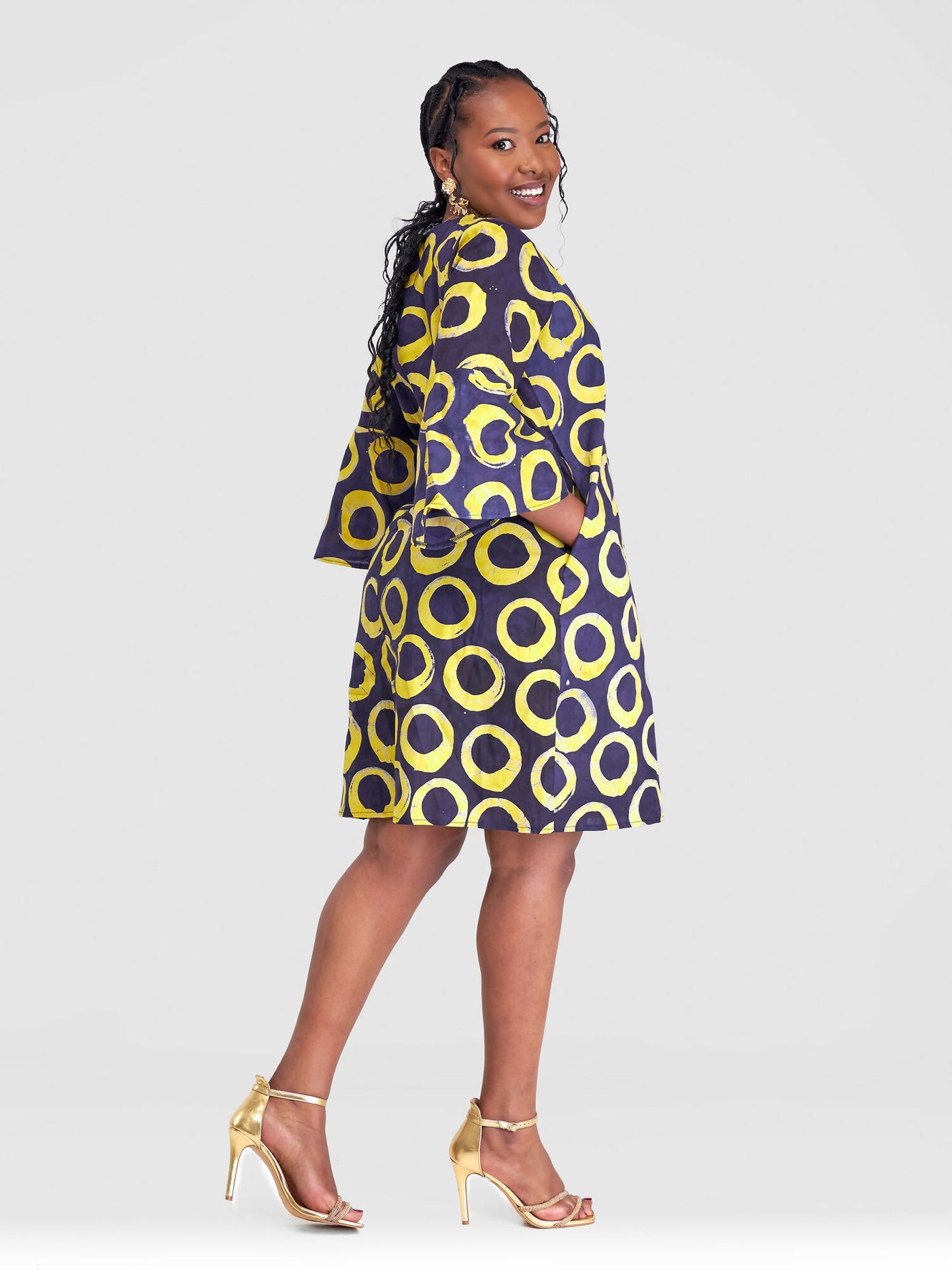 The Fashion Frenzy Duara Shift Dress - Yellow