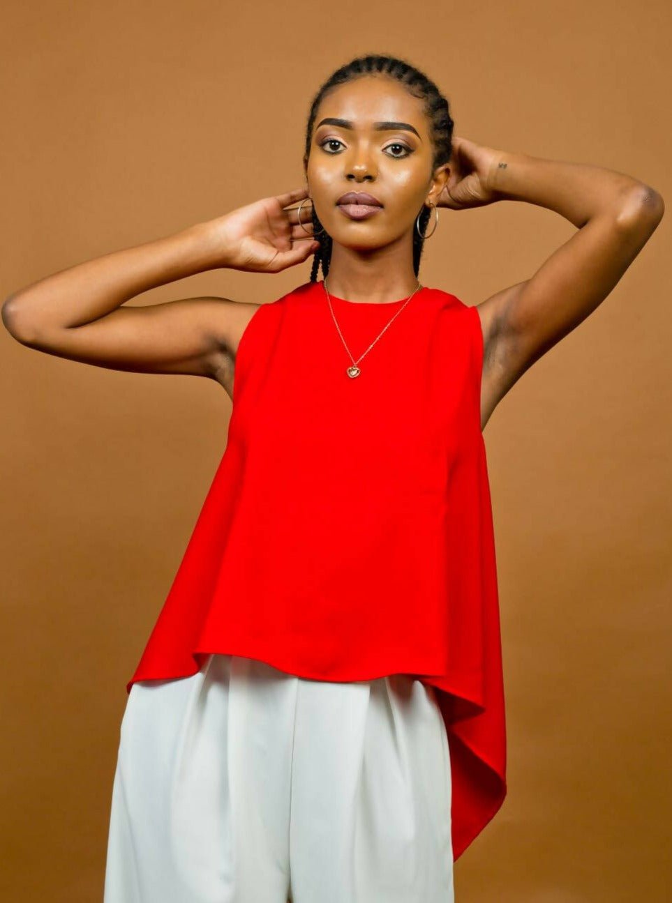 African Yuva La Femme Top - Red - Shopzetu