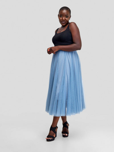 Fauza Design Tulle Skirt - Blue - Shopzetu