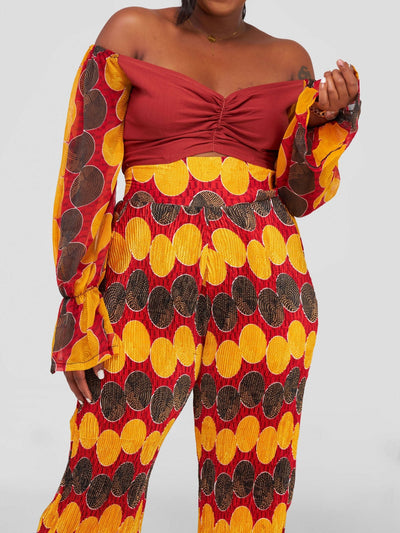 Nefpatra Africa Ankara Jumpsuit - Orange - Shopzetu