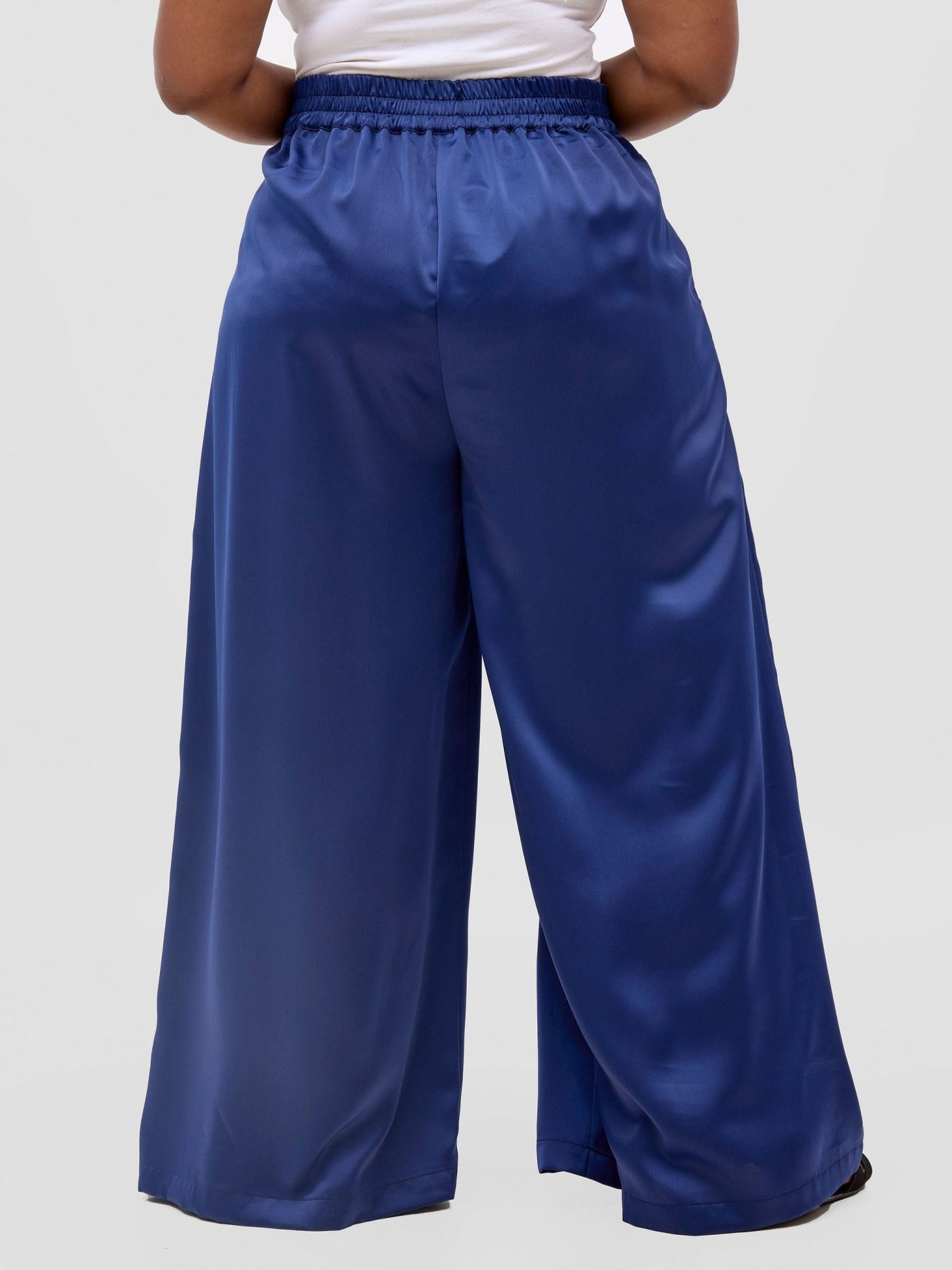 Vivo Meli Satin Pants - Navy - Shopzetu