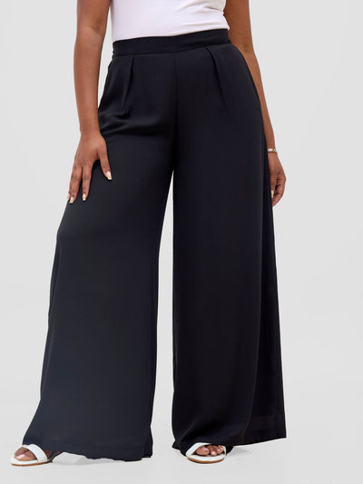 Vivo Meli Chiffon Pants - Black - Shopzetu