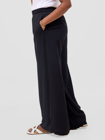 Vivo Meli Chiffon Pants - Black - Shopzetu