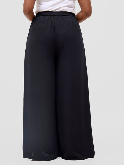 Vivo Meli Chiffon Pants - Black - Shopzetu