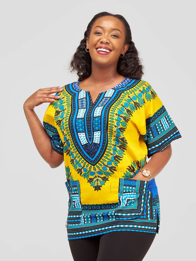 Ankarated Melo Dashiki Shirt - Yellow - Shopzetu