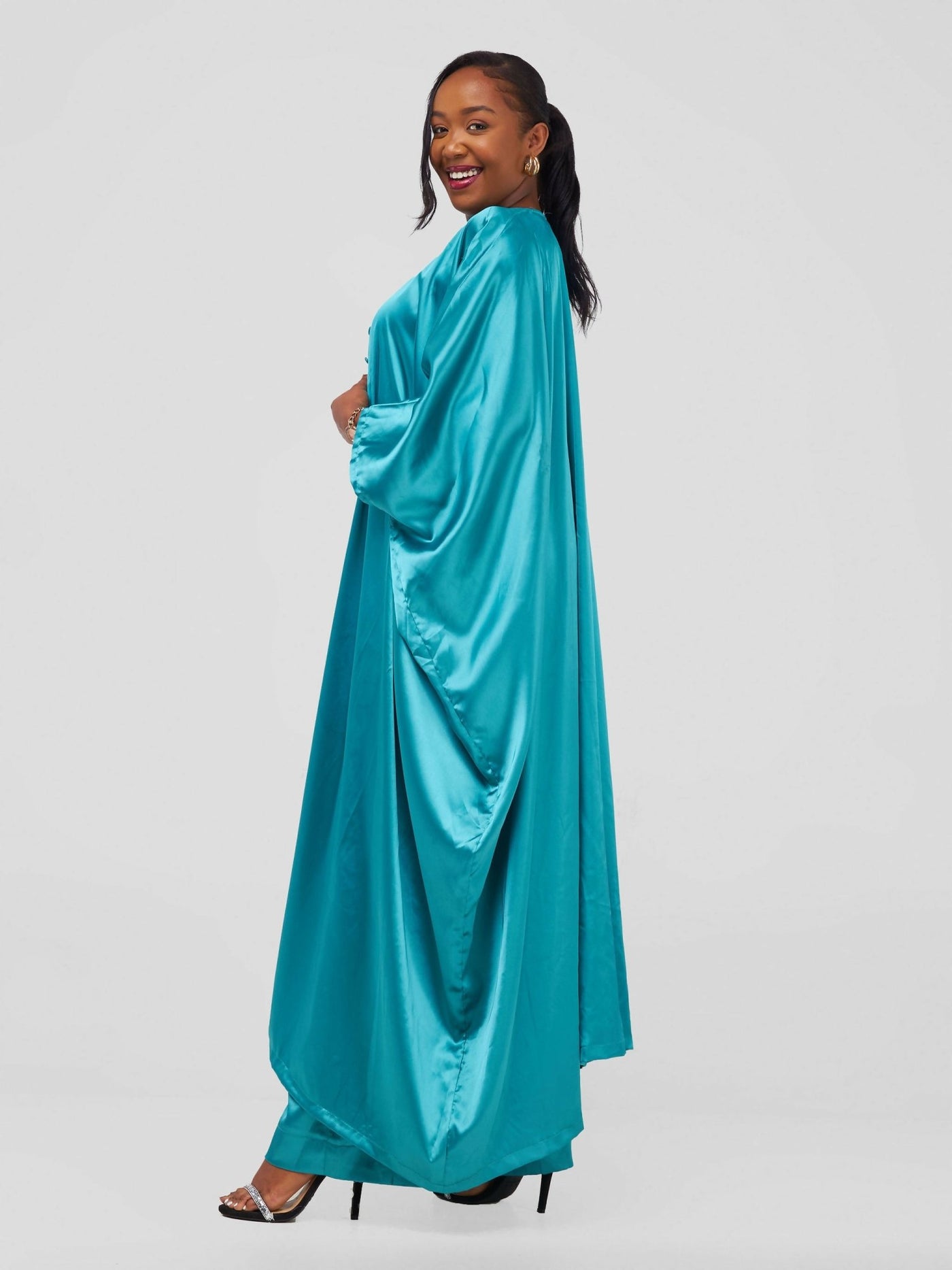 Nefpatra Africa Andy Kimono Set - Turquoise - Shopzetu