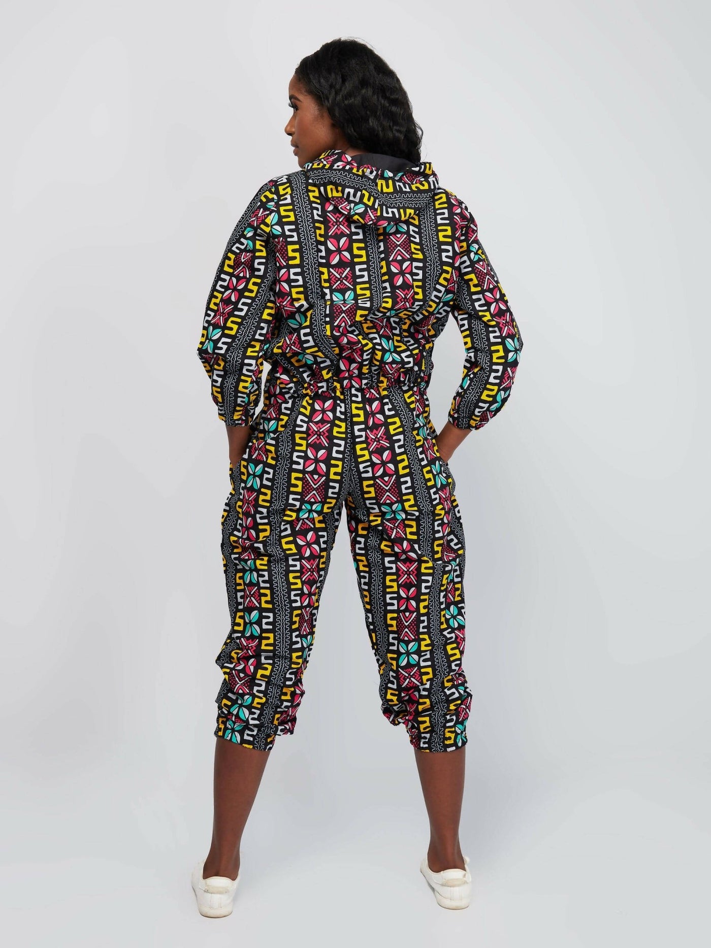 Dewuor Dashiki Jogger - Green African Print Multicolor - Shopzetu