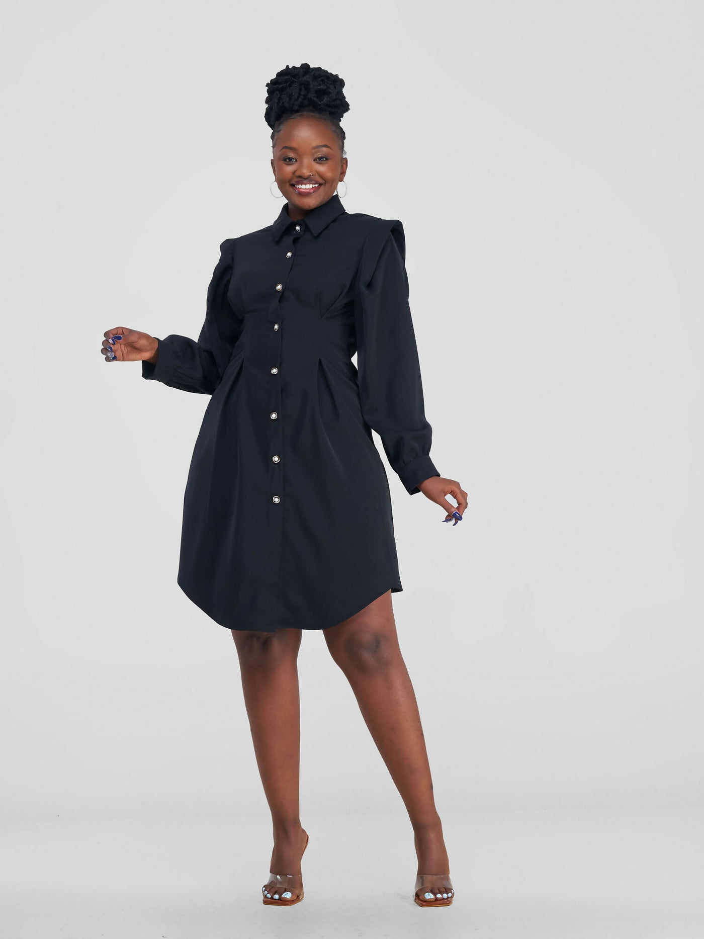 Cocoafrike Eila Shirt Dress - Black