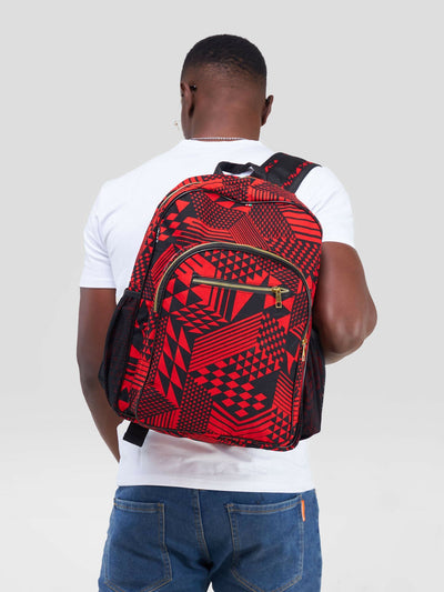 Ankara Artifacts RB Sorokin Backpack Bag - Black / Red - Shopzetu