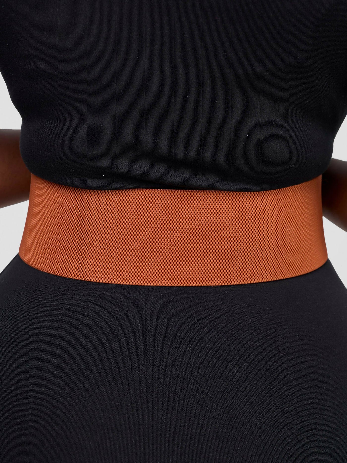 Afrodame Wide Belt - Brown - Shopzetu