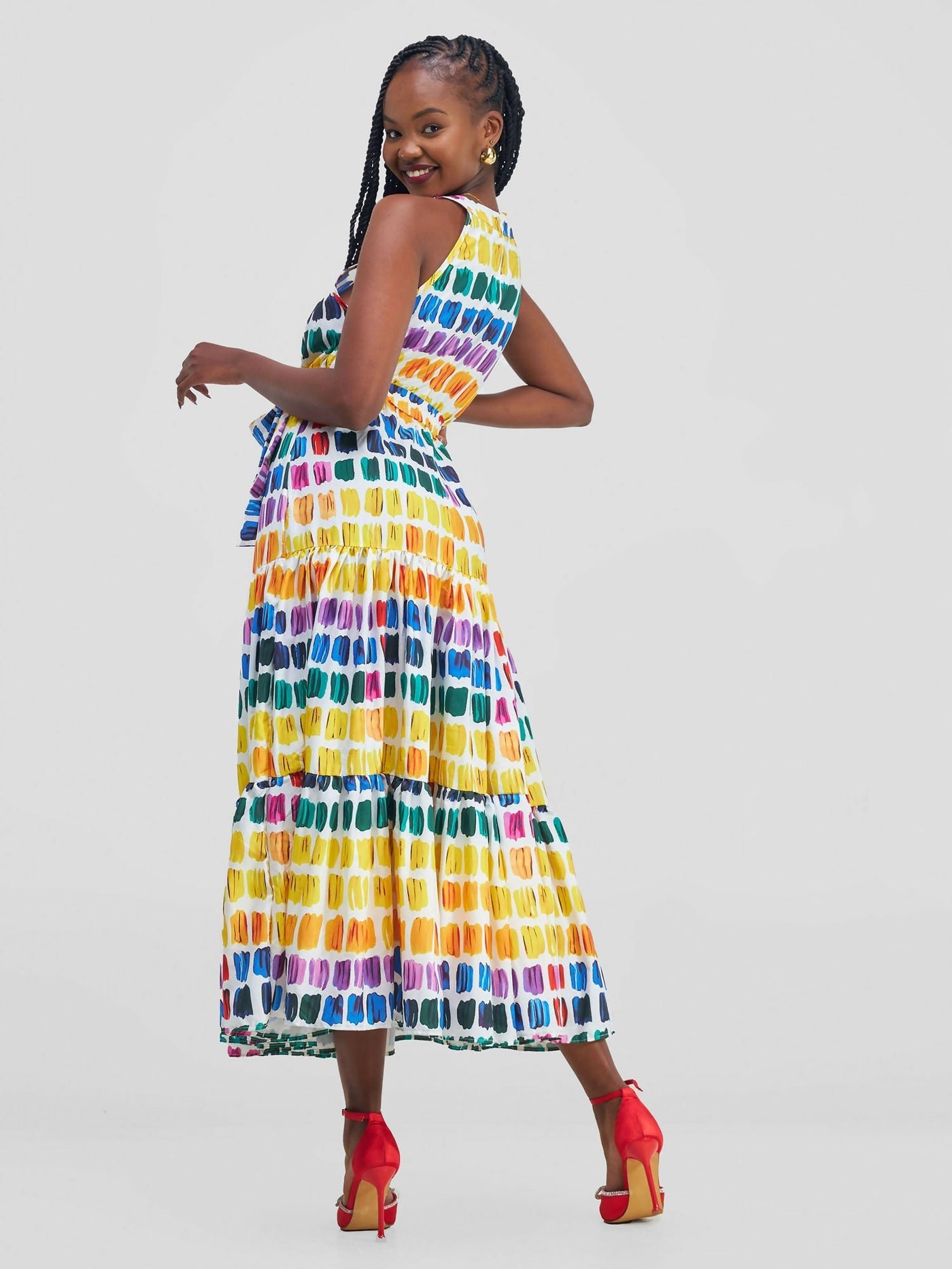 Stylish Sisters Maxi Dress - Multicolored - Shopzetu