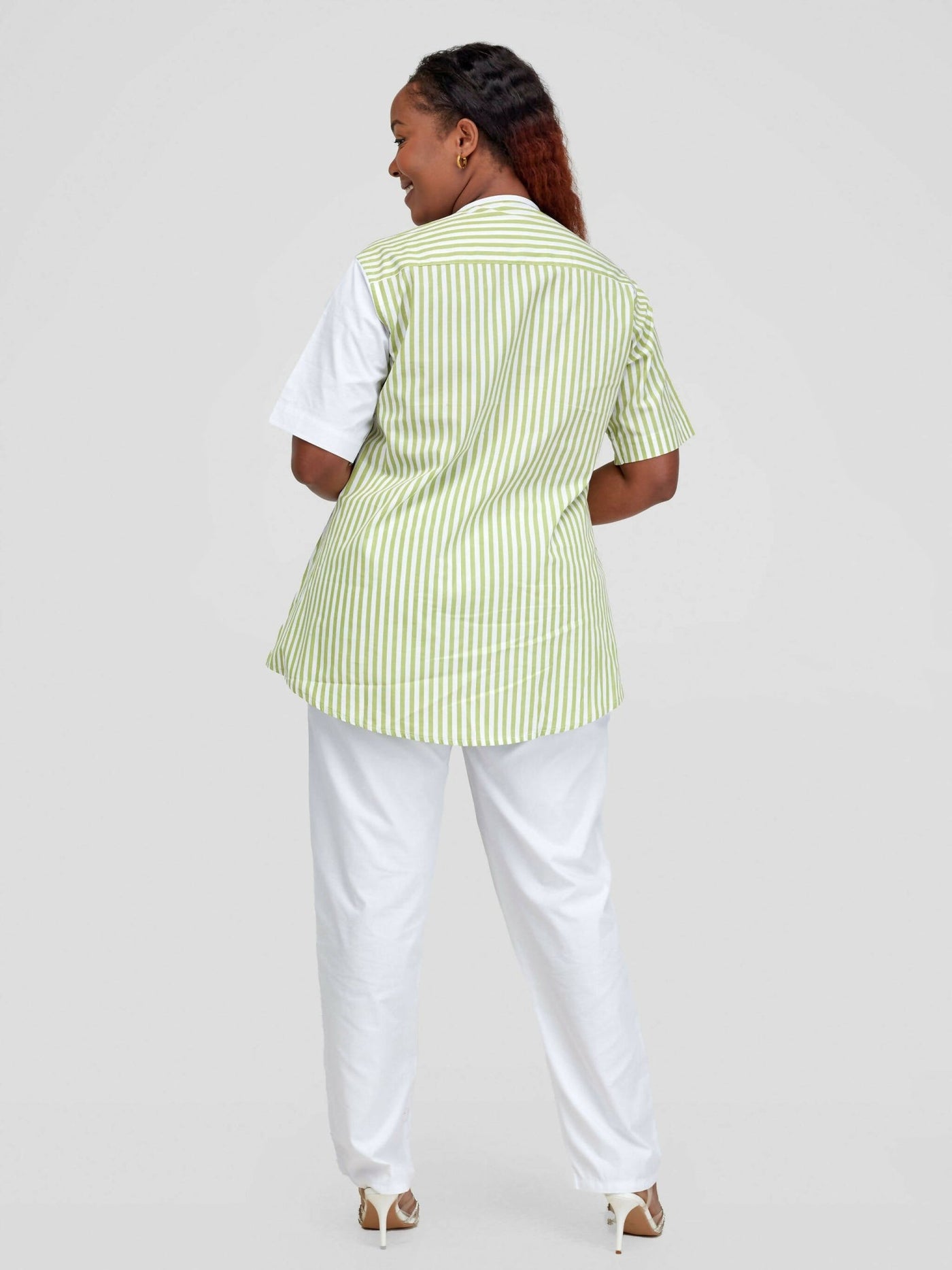 Afafla Cotton Pilot Shirt - Green - Shopzetu