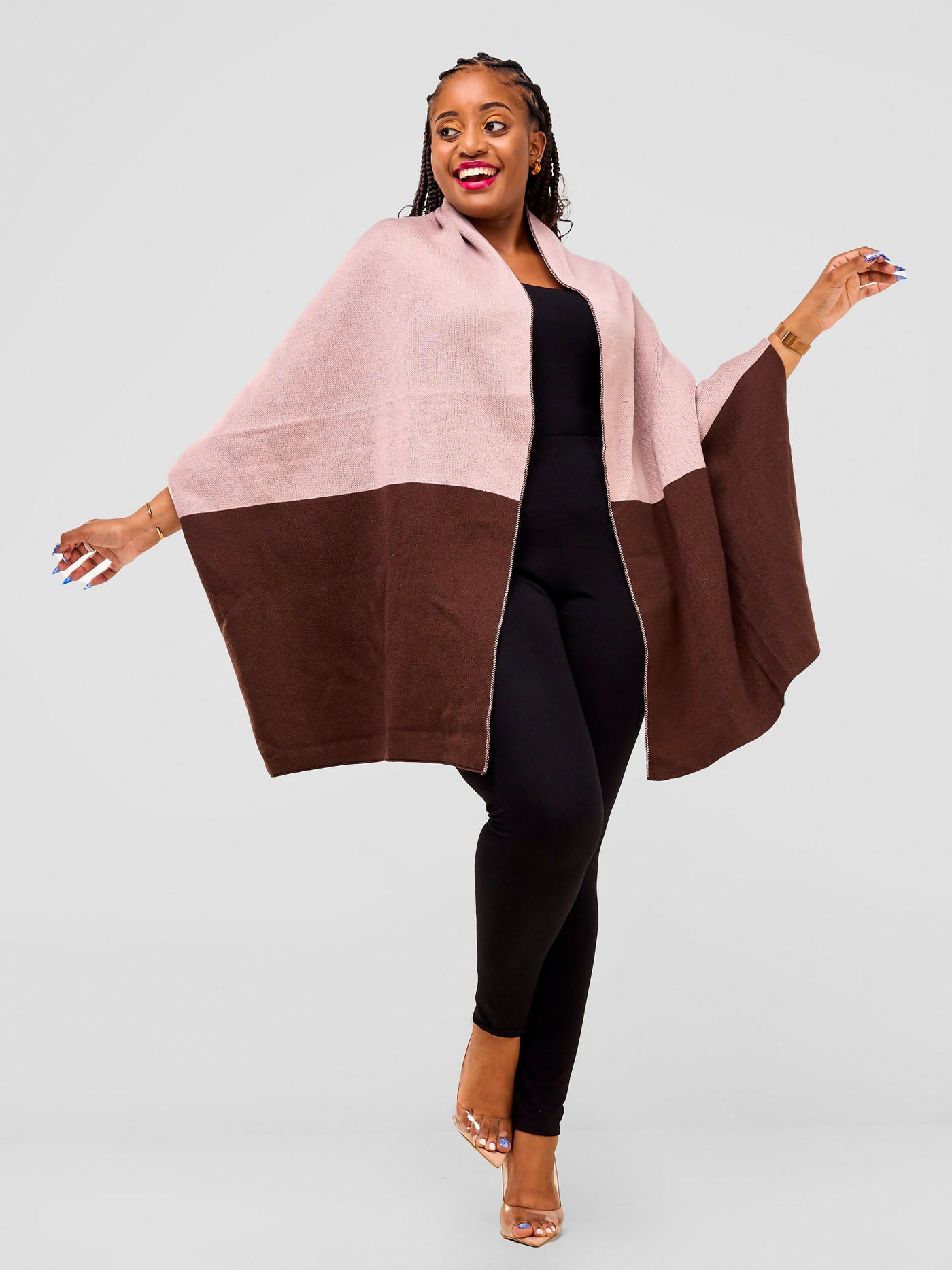 Anel's Knitwear Stunner Poncho - Champagne