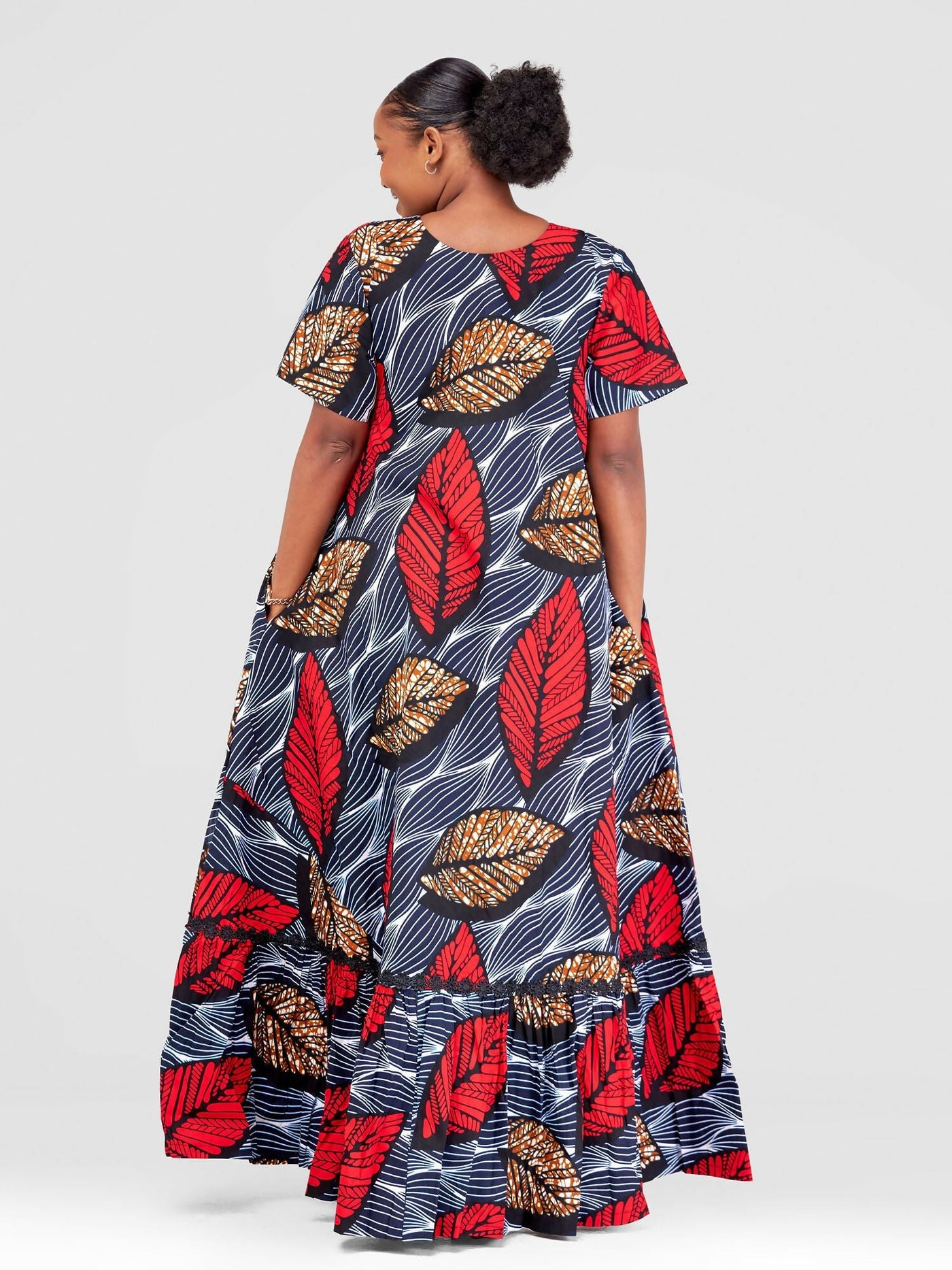 Simbaress Angaza Maxi Dress - Red /Blue - Shopzetu