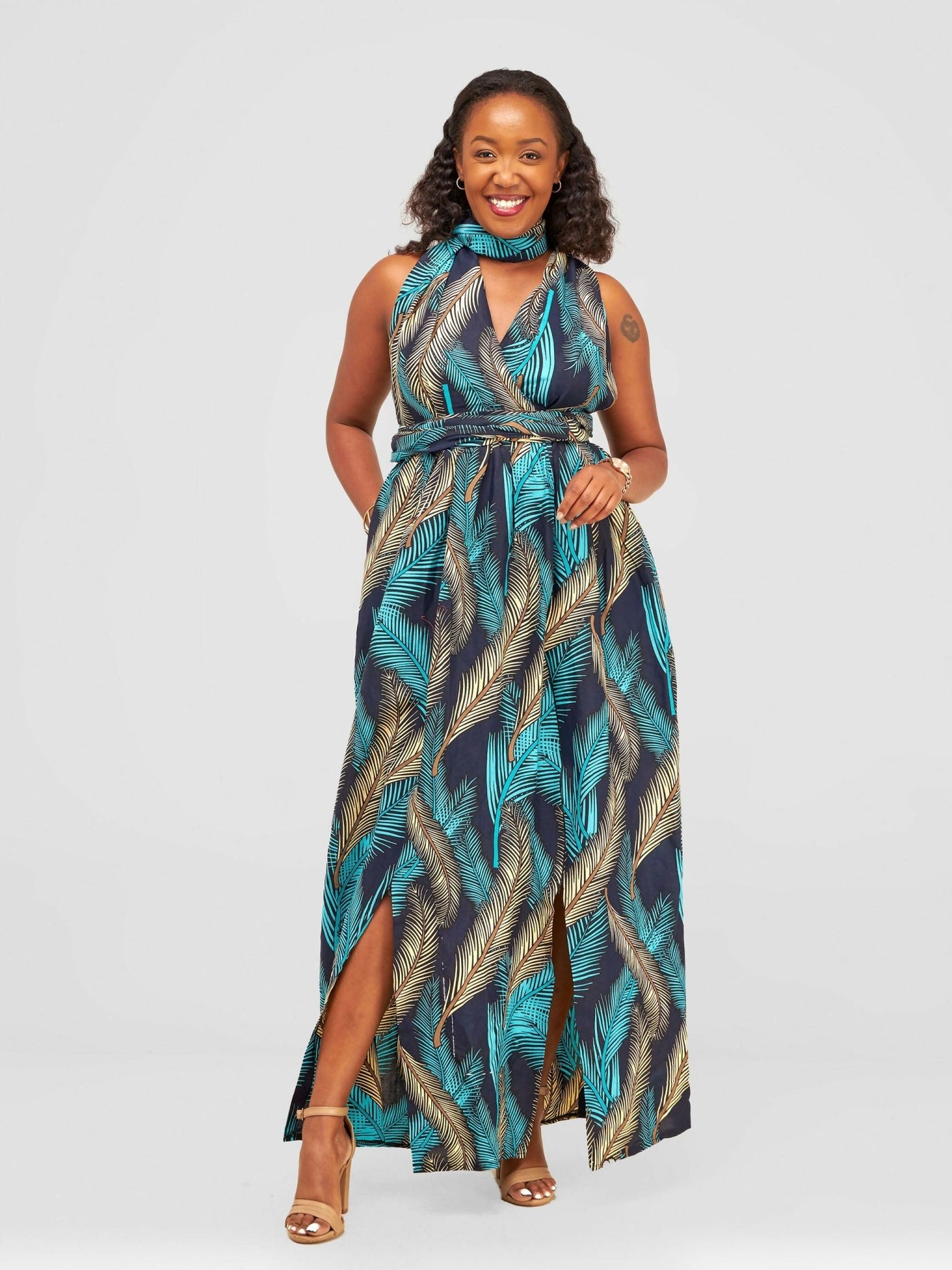 Manda 5 Dress - Blue Print - Shopzetu