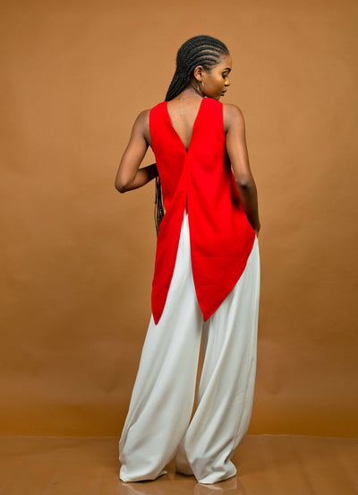 African Yuva La Femme Top - Red - Shopzetu