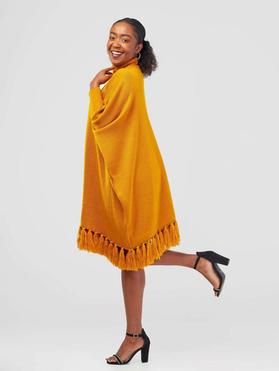 Anel's Knitwear Salsa Dress - Mustard - Shopzetu