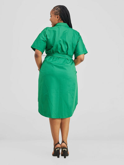 Lizola Dylah Shirt Dress - Green - Shopzetu