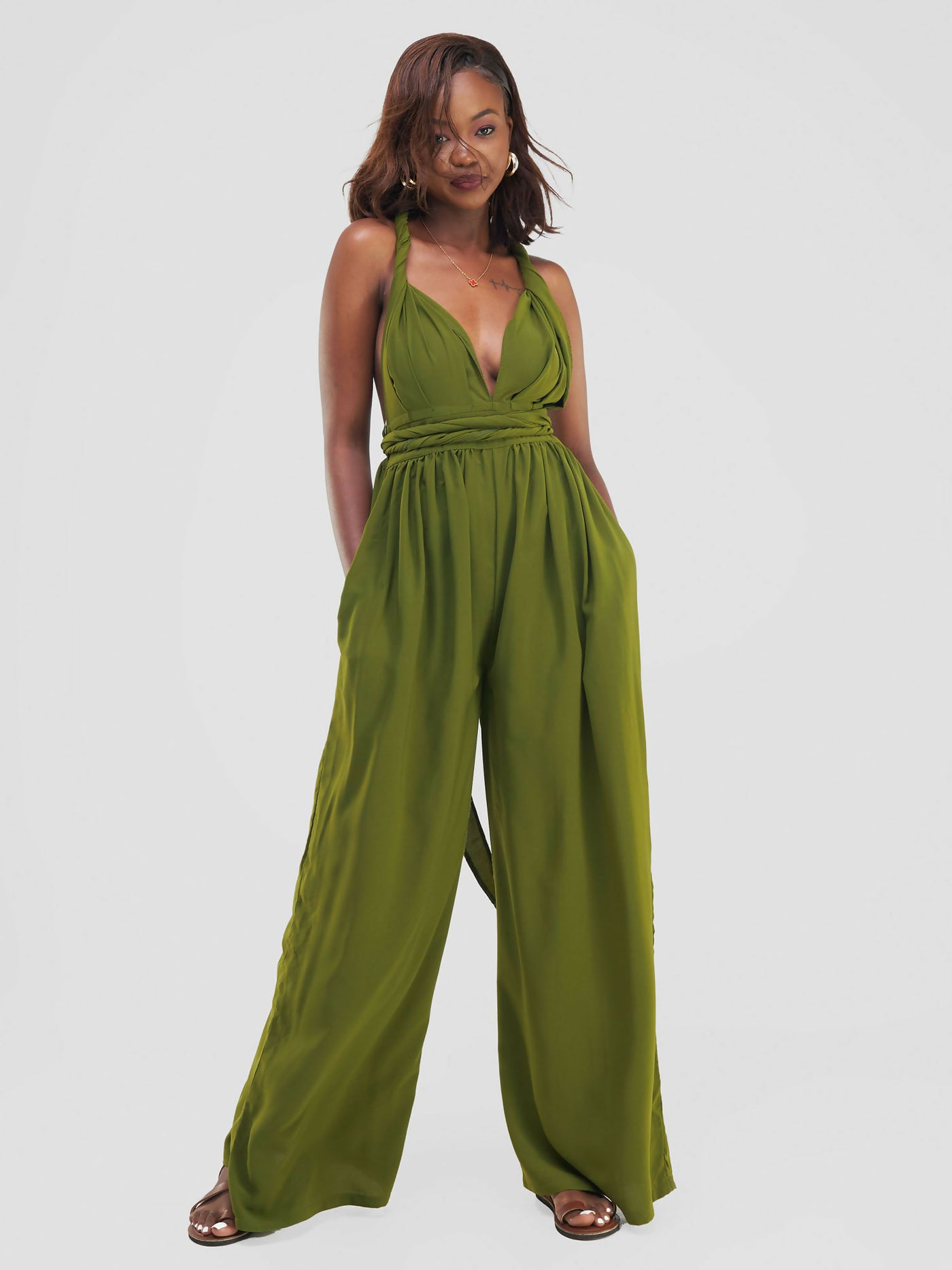 green_wedding_guest_infinity_jumpsuit