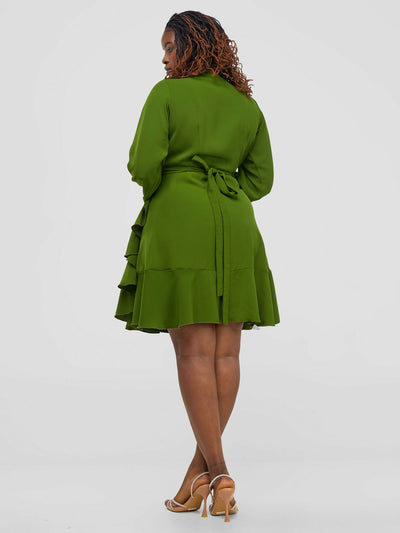 Lizola Zin Wrap Dress - Green