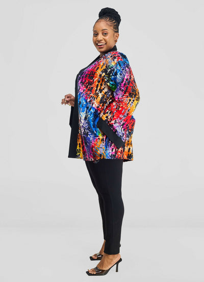 Simbaress Maridadi Short Kimono - Multicolored - Shopzetu