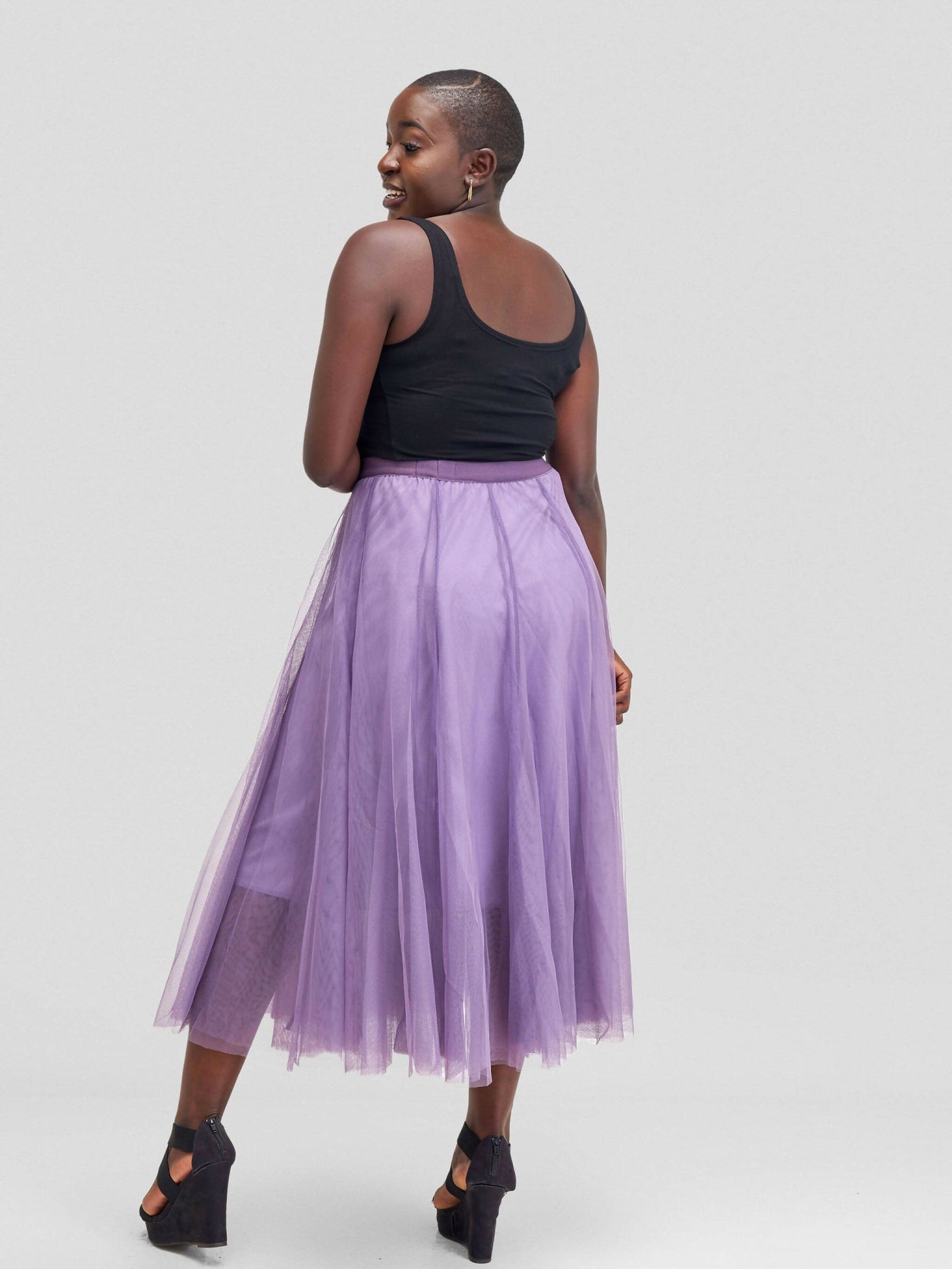 Fauza Design Tulle Skirt - Violet - Shopzetu