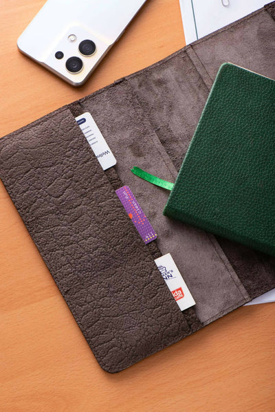 Eden Leather Executive Notebook Cover - Printed Mocca - Shopzetu