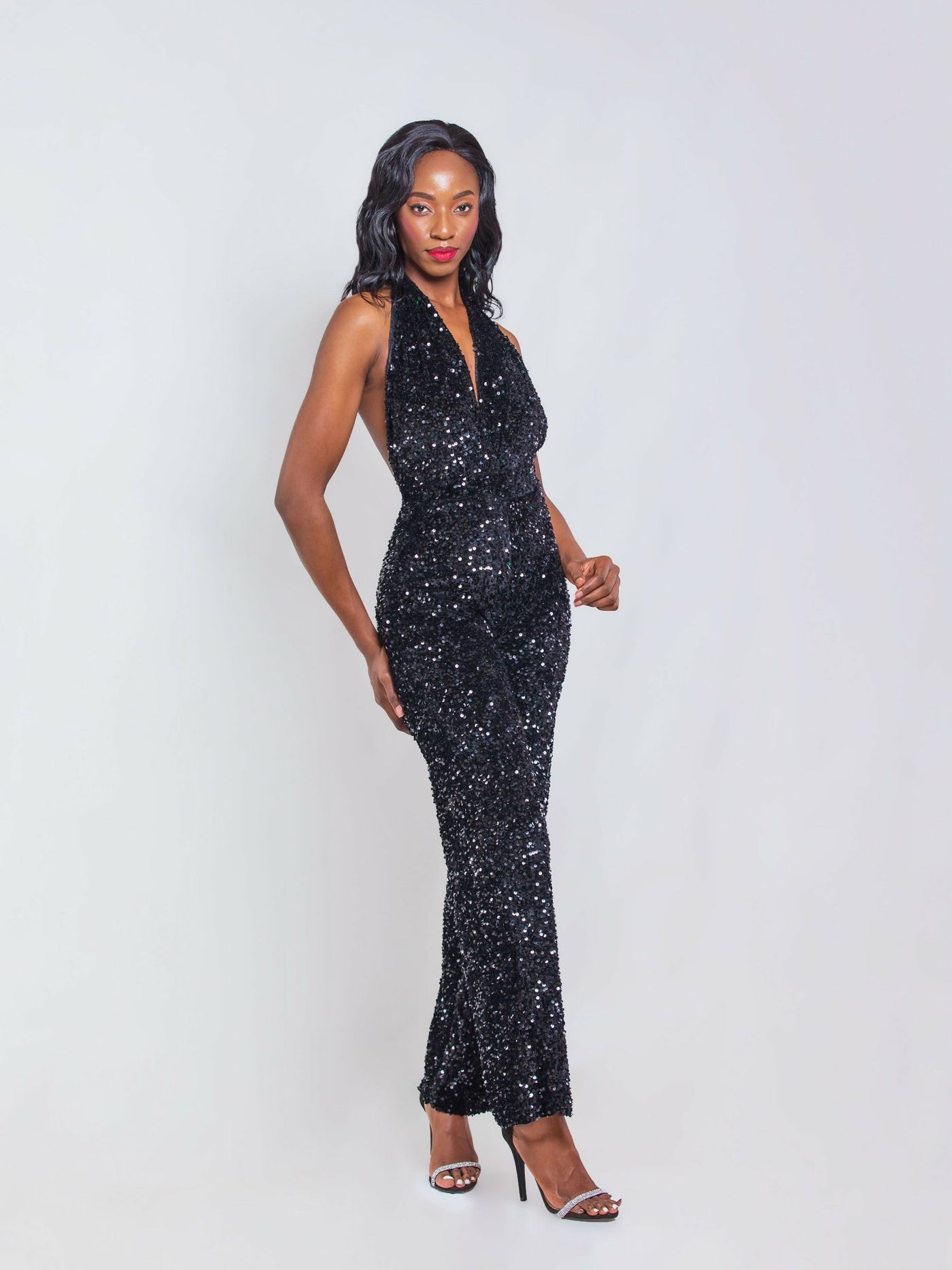 Da'Joy Fashions Midnight Glamour Jumpsuit - Black - Shopzetu