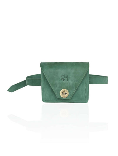 Awino Leather Hip Bag - Green - Shopzetu