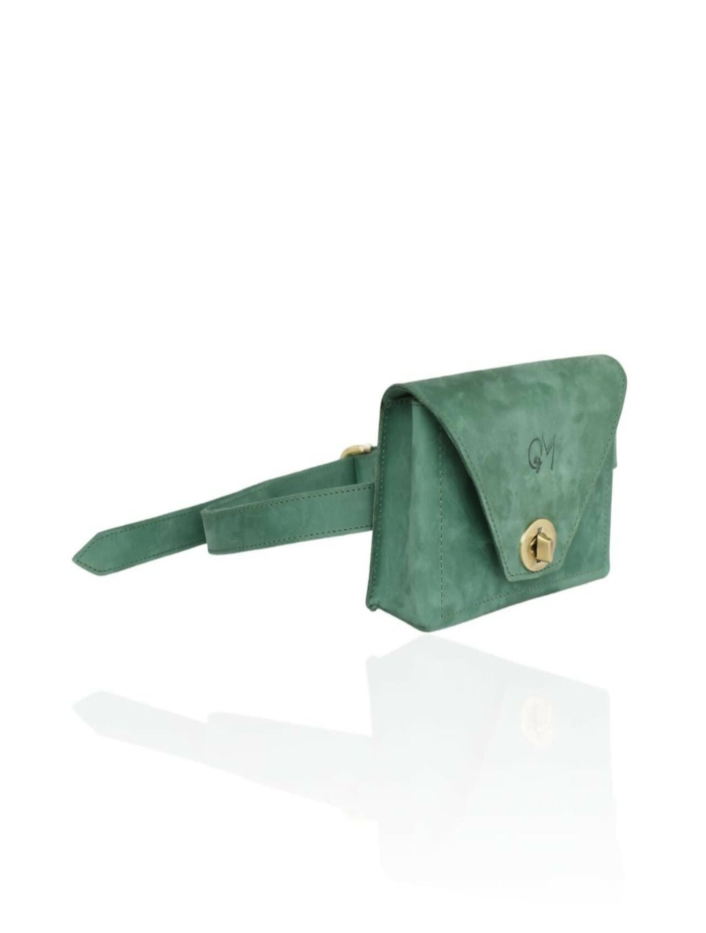 Awino Leather Hip Bag - Green - Shopzetu