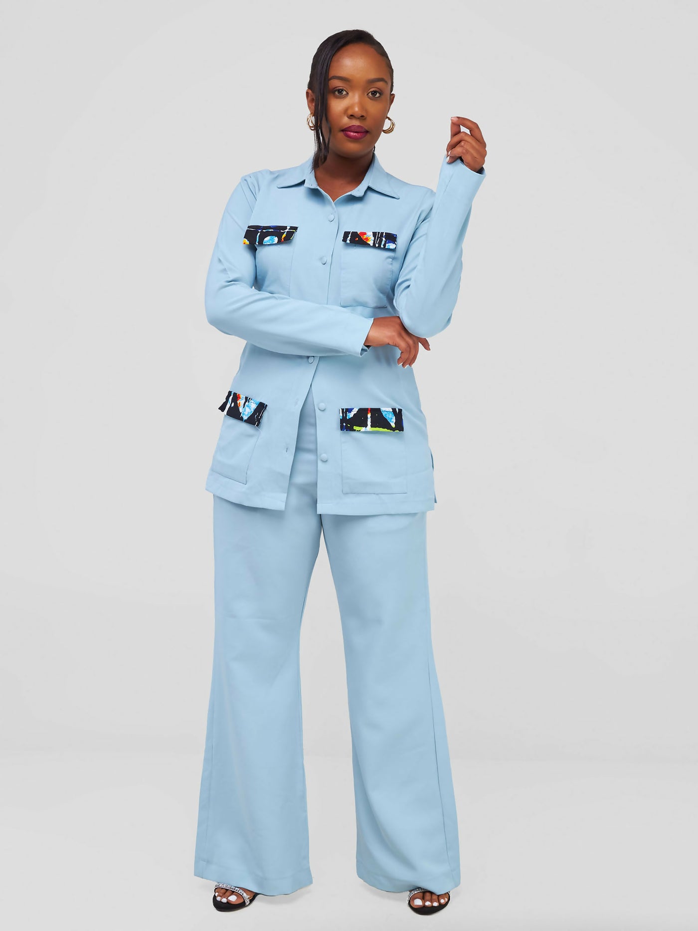 Nefpatra Africa Marvis Suit Set - Blue - Shopzetu