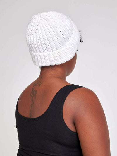 Infy Knit Wear Beanies - White - Shopzetu