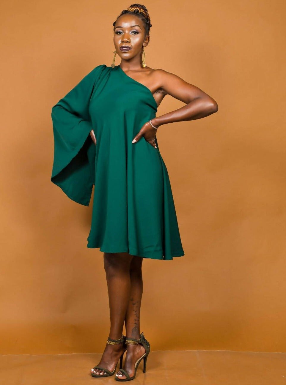 African Yuva Wansati Dress - Green - Shopzetu