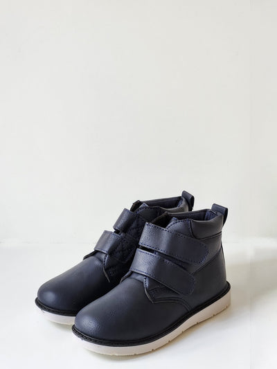 Boys Hi - Top Ankle Boots - Navy Blue - Shopzetu