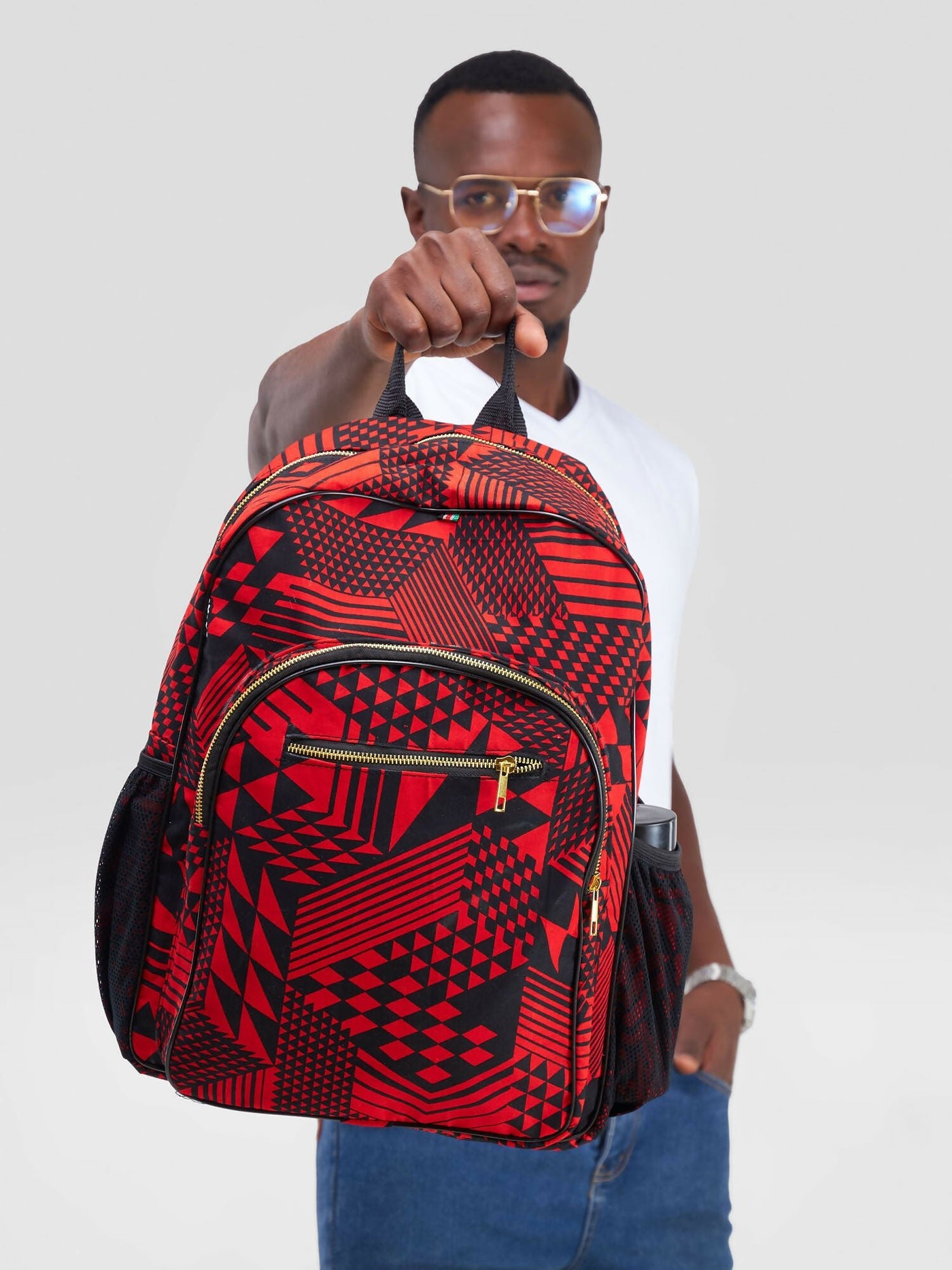 Ankara Artifacts RB Sorokin Backpack Bag - Black / Red - Shopzetu