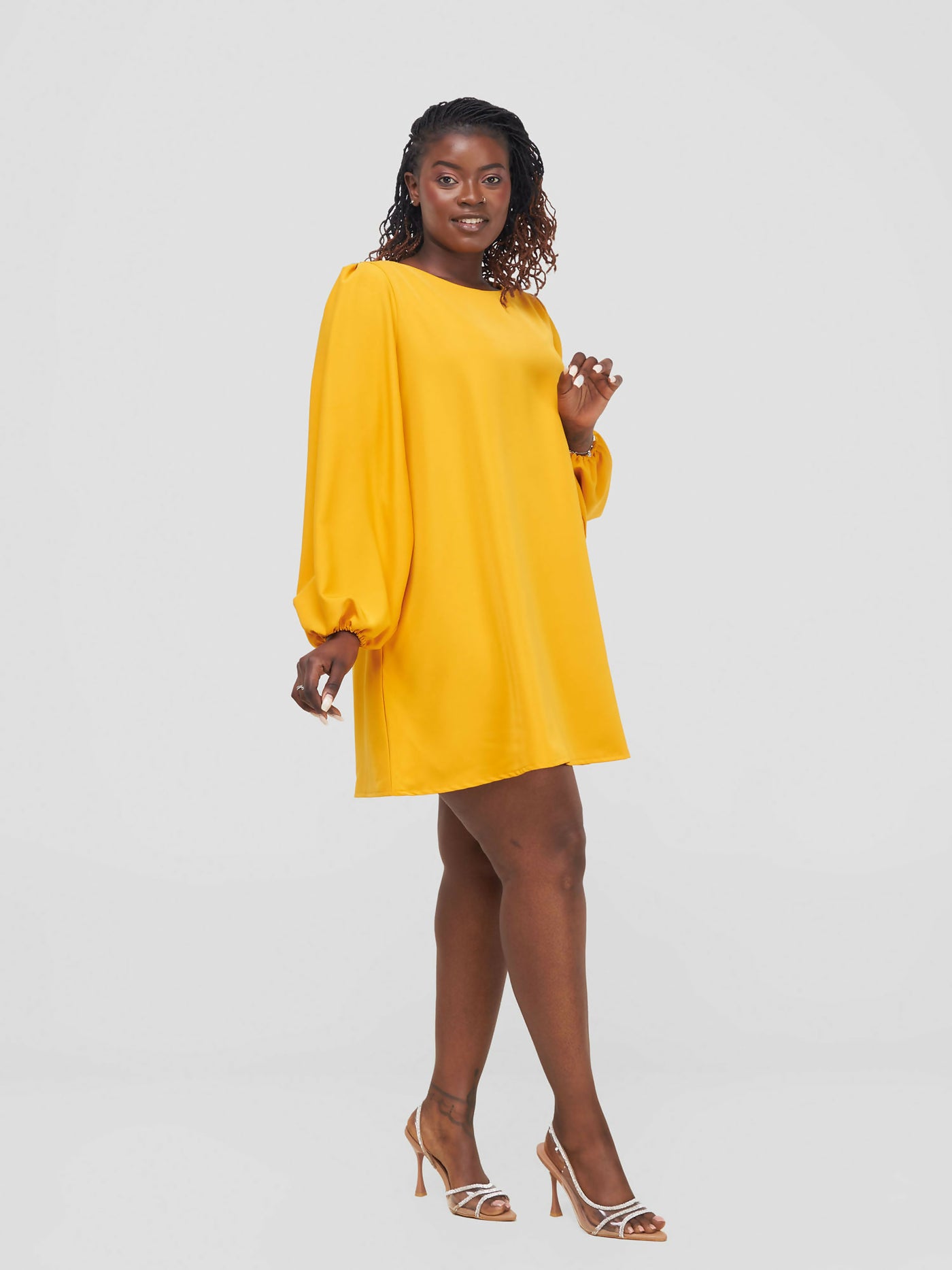 Zia Africa "Above Average" Shift Dress - Mustard