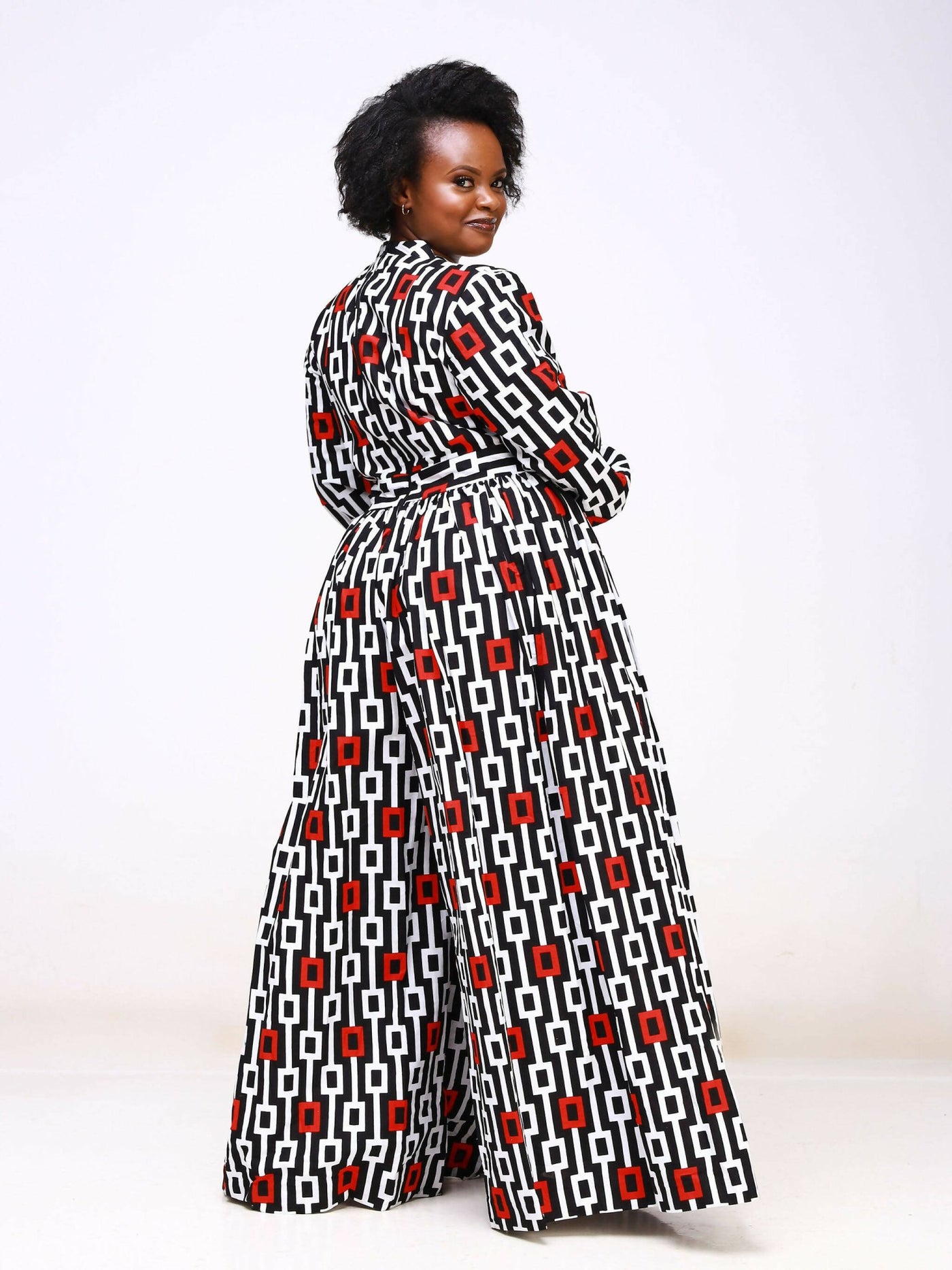 Ancestral House DD Afrocentric Jumpsuit - White Print - Shopzetu