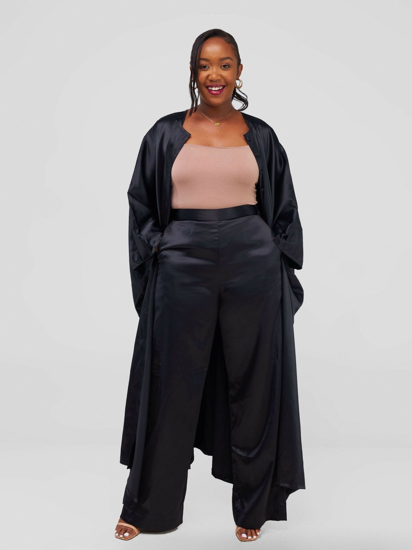 Nefpatra Africa Andy Kimono Set - Black - Shopzetu